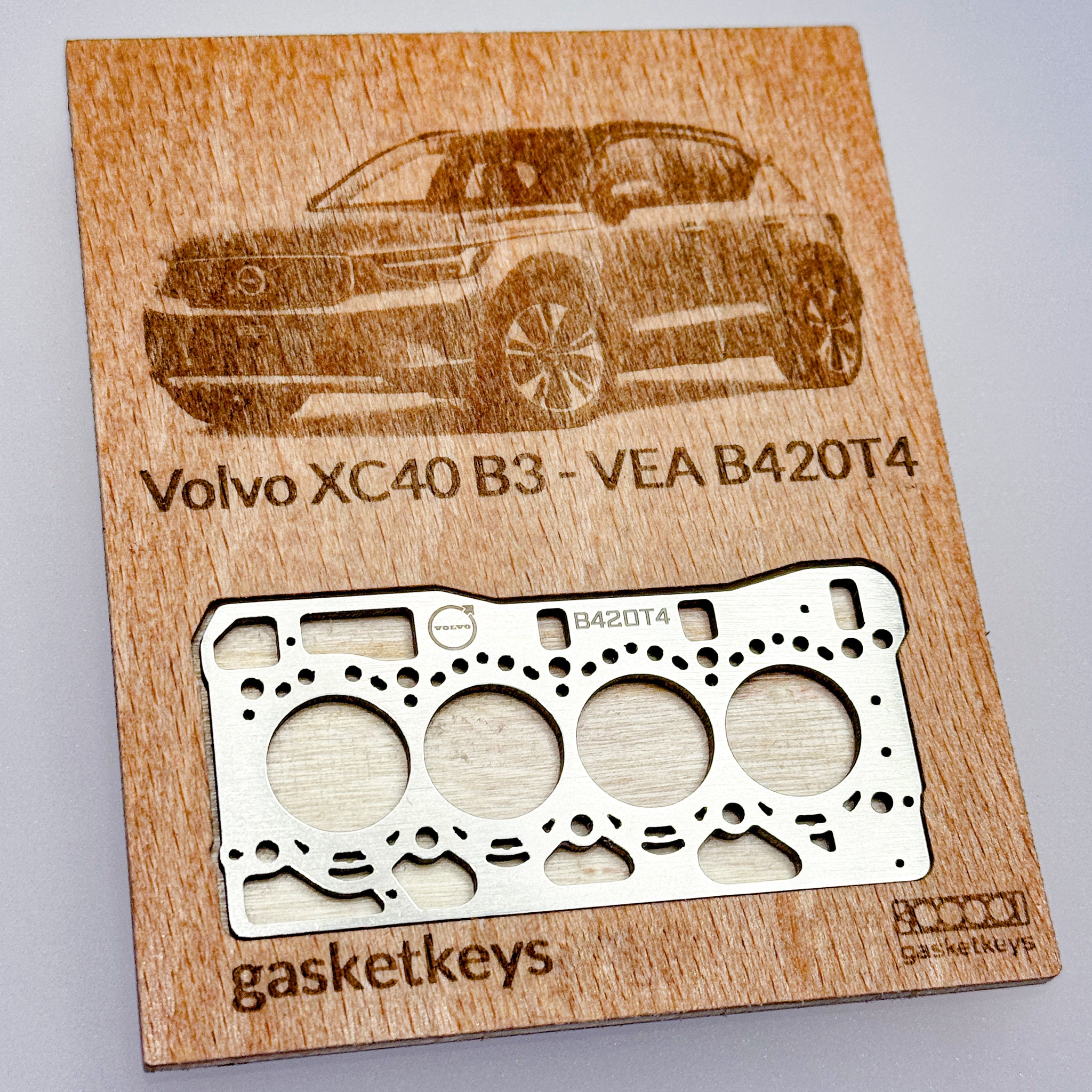 B420T4 – Volvo S60, V40, V60 & XC60 Drive-E Head Gasket Keychain